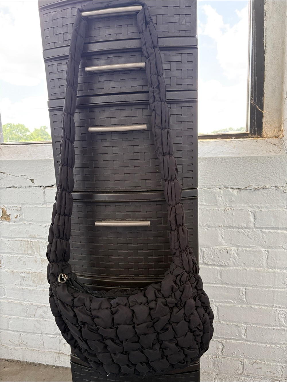 Target Black Quilted Shoulder Bag